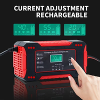 Chargeur de batterie portable 12V 6A pour moto et voiture avec allume-cigare, réparation intelligente par impulsions et charge rapide