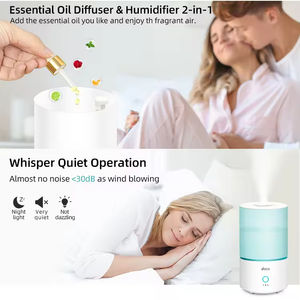 Meilleurs humidificateurs ultrasoniques à brume fraîche de 3,2 L à remplissage par le haut, design unique, pour un usage domestique avec lampe - Product Image 4