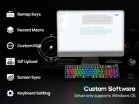 AULA F99 Max 96% Keyboard Mekanik Nirkabel Layar Pintar Tombol Putar Gasket Hot Swappable RGB Tri Mode 8000mAh PBT Keycaps Gaming