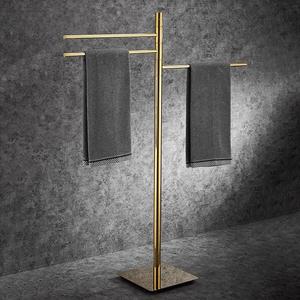 Porte-serviettes en métal sur pied 86x120cm, style luxueux, rangement pour salle de bain - Product Image 1