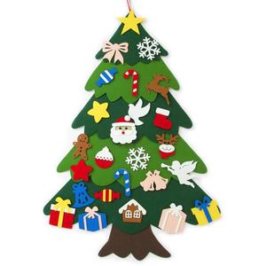 Décorations murales de Noël pour enfants, cadeaux du Nouvel An, ensemble d'accessoires pour arbre de Noël en feutre DIY, cadeau de Noël - Product Image 1