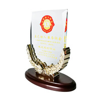 Fabricant de trophées : Trophée personnalisé en cristal poli en forme d'épi de blé, plaque vierge, thème sportif, récompenses pour champions