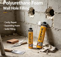 Mousse de polyuréthane PU en gros, personnalisable |   Adhérence forte, pour l'étanchéité et la fixation des trous dans les murs