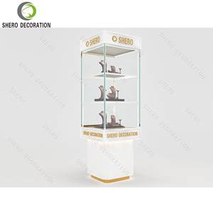 Mostrador de Exhibición de Joyería Moderno, Vitrina de Vidrio con Cerradura para Exhibición de Joyas - Product Image 5