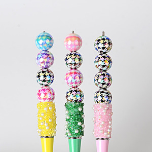 Accessoires DIY de 16 mm avec motif jacquard imprimé UV coloré et ornés de perles, tels que bracelets, stylos, porte-clés, chaînes de sac et autres articles. - Product Image 4