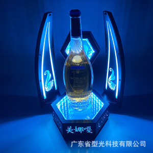 Support à vin LED avec lumière bleu glace, design main de Bouddha, pour présentation en bar ou fête - Product Image 4