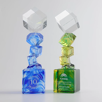 Creative Glass Colored Crystal Award Design Sense Recognition Outstanding Contributor Winner's Trophy Champion Souvenir Cup