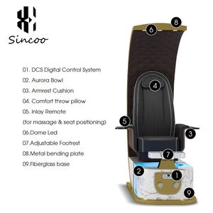 Sillón de Pedicura de Alta Gama con Respaldo Alto y Bomba de Drenaje, Luces de Colores, para Masajes y Spa - Product Image 3