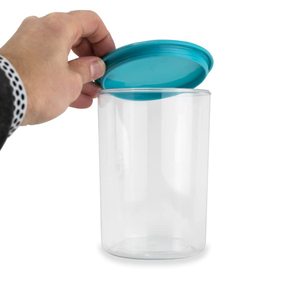 Set 4 barattoli ermetici in plastica turchese/verde/rosa per conservare gli alimenti con capacità 160ml/250ml/500ml/1L per ingredienti secchi - Product Image 2