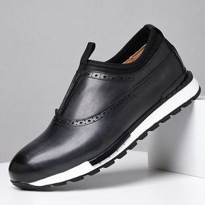 Chaussures en cuir décontractées pour hommes, fabriquées à la main, tendance, antidérapantes et respirantes, style classique, vente en gros - Product Image 6
