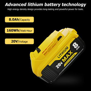 <span class=keywords><strong>Batteria</strong></span> di Ricambio da 8000mAh, Capacità <span class=keywords><strong>Massima</strong></span> 20V, <span class=keywords><strong>Batteria</strong></span> per Trapano Senza Fili - Product Image 1