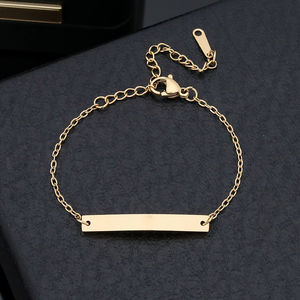 Pulseras Grabadas Personalizadas de Acero de Titanio para Mujeres y Niños, Brazalete con Texto Personalizado - Product Image 2