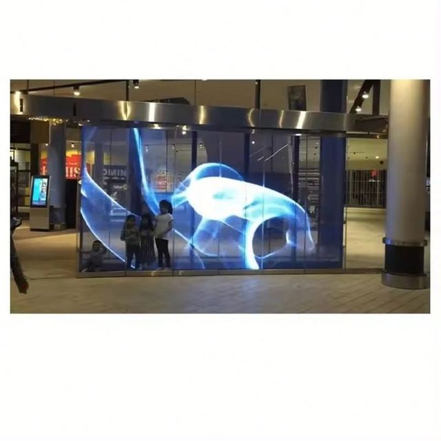 LED Transparent Display HD P3.91-7.82 Animation Advertising Screen for Car Showroom 4S Shops Retail Store Glass Window Mall