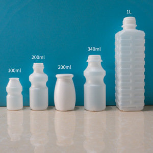 Botellas de plástico para leche al por mayor de 100-340 ml con tapas, botellas herméticas para yogur, botellas para pudín, biberones, con logo - Product Image 1