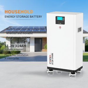แบตเตอรี่สำรองไฟบ้านแบบเคลื่อนย้ายได้ 51.2V 16kWh 30kWh ระบบกักเก็บพลังงานแสงอาทิตย์แบบลิเธียมไอออน 48V 600Ah พลังงาน LFP 51.2V 314AH 51 - Product Image 1