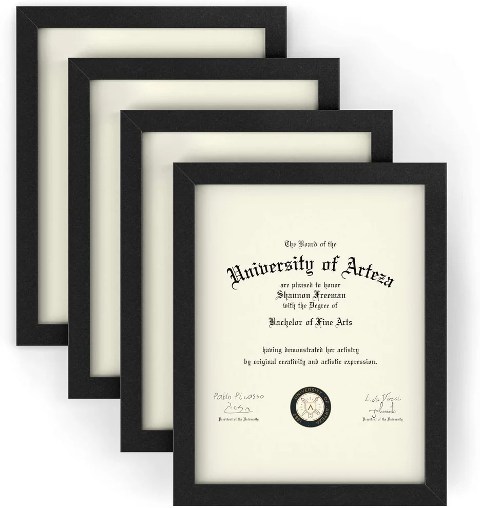 Рамка для документов, 8,5x11 дюймов, черная рамка для фотографий