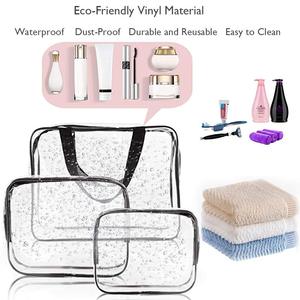 PVC/EVA <b>Transparent</b> Biodegradable Cosmetic Portable Travel Zipper <b>Bag</b> Gravure Printing Three-dimensional Matte Sealing Storage - Product Image 4