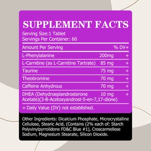 Tabletas de Alta Calidad para la Supresión del Apetito con L-Fenilalanina, Ingredientes Naturales Puros, Tabletas para el Control del Apetito y la Energía - Product Image 2