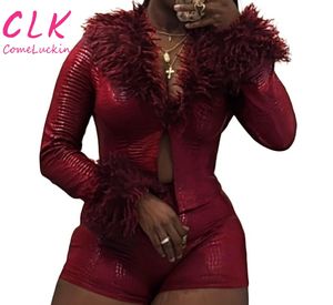 ชุดเซ็ตผู้หญิง เสื้อแจ็คเก็ตแขนยาวและกางเกงขาสั้นสไตล์มอเตอร์ไซค์ ชุดเข้าเซ็ต 2 ชิ้น - Product Image 6