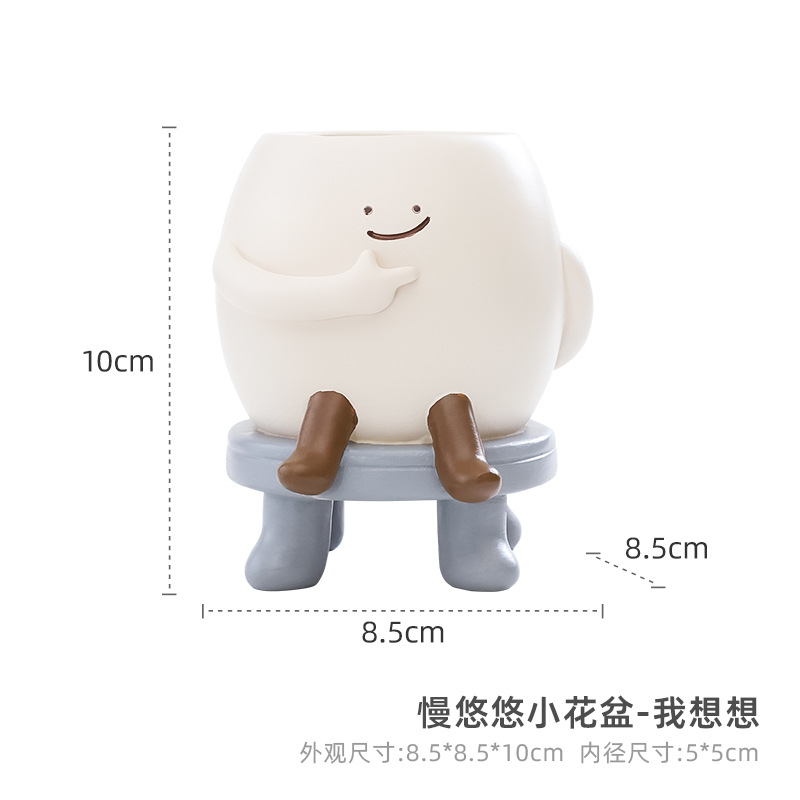 Slowly little flower pot