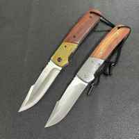 Fabricant 5cr15 acier Profession extérieur multifonctionnel utilitaire chasse couteau pliant avec manche en bois