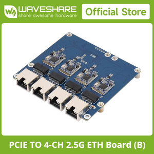 Carte Waveshare PCIe vers 4 ports Gigabit / 2.5G ETH (B) pour Raspberry Pi 5, compatible Raspberry Pi OS, sans pilote, Plug and Play K677 - Product Image 2