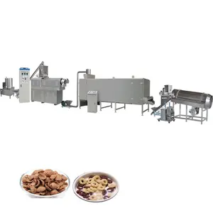 Machine pour fabrication de petits aliments, avec extrudeuse, produits de céréales, collation,