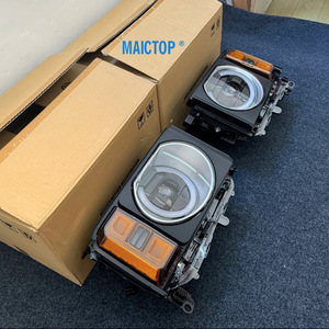 Headlight assembly suitable for 2024 Toyota Prado, including round daytime running <b>lights</b> and LED <b>projector</b> headlights for the P - Product Image 1