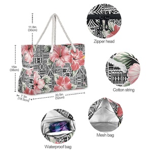 กระเป๋าถือสะพายไหล่ลายดอกลีลาวดีฮาวายสำหรับผู้หญิง - Product Image 4