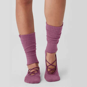 بيع بالجملة مخصص للسيدات نقطة طاقم الغراء عدم الانزلاق الجوارب اليوغا عالية الجودة حزام بيلاتيس الجوارب يمكن تخصيص الشعار - Product Image 3