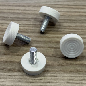 Patas Ajustables Planas Blancas de Plástico para Nivelación de Muebles - Product Image 3