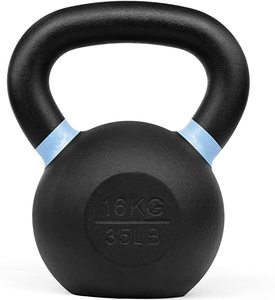 IRONHAWK Pulverbeschichtetes gusseisernes Kettelbell mit breiten Griffen Fitness-Training-Kettlebell mit farbigen Ringen - Product Image 4