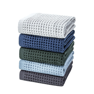 Ensemble <span class=keywords><strong>de</strong></span> serviettes en coton <span class=keywords><strong>bambou</strong></span> gaufré 100% coton, logo personnalisé, serviette <span class=keywords><strong>de</strong></span> <span class=keywords><strong>bain</strong></span> en coton gaufré 100% coton - Product Image 2