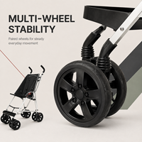Poussette bébé 3 en 1 pliable, poussette pour enfants ayant des besoins spéciaux, poussette légère pour enfants plus âgés, fauteuil roulant avec harnais de sécurité