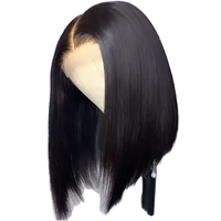 Perruque Bob Brésilienne 13x4 Pas Chère, Coupe Droite Naturelle, 100% Cheveux Humains Remy, Petites/Grandes Tailles de Bonnet pour Femmes