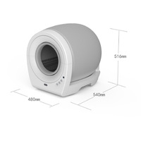 Clos pour empêcher les éclaboussures externes Armoire à litière automatique pour chat Toilettes électriques intelligentes pour chat Bac à litière pour chat autonettoyant