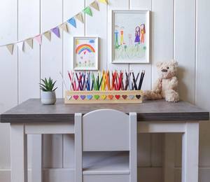 ペンホルダーケース2024パーソナライズされたギフトキッズアダルトデスク収納クレヨンパインウッドモンテッソーリデスクオーガナイザーアーティストペンシルホルダー - Product Image 4