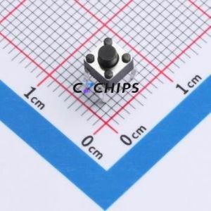 TS09-CBW1FH4.3 Tactile Switch Through hole-4P,4.5x4.5mm Switch Single Pole Single Throw Round Button 2.5N Through Hole - Product Image 1