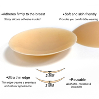 Pour femmes Pasties Pads No Show Sticky Silicone Nipple Cover Réutilisable