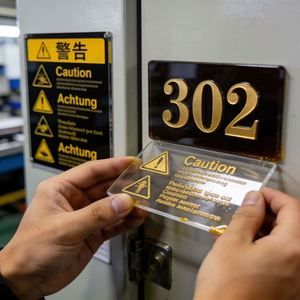 Multi Color <b>Silk</b> Screen Printed Acrylic Panels, Durable Graphics for Industrial Labels and Architectural Room Number Plates - Product Image 6