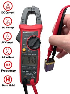 Multímetro de Gancho Automático TECPEL DCM-033B, Amperímetro Digital Portátil para Medición de Corriente y Voltaje de hasta 600V CA/CC - Product Image 5