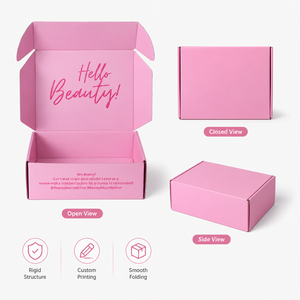 Cajas de cartón corrugado plegables personalizadas de fábrica con impresión a todo color de doble cara para empaques de cosméticos y cuidado de la piel - Product Image 4