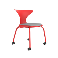 Chaise d'étudiant empilable en PP au design moderne, prix d'usine, chaise de bureau avec roulettes, chaise de conférence