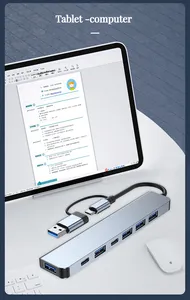 7 in1 Usb Cハブスプリッターusbデータusb3.0ハブアダプタードッキングステーションタイプc2.0 type-cコンピューターラップトップ用データハブ