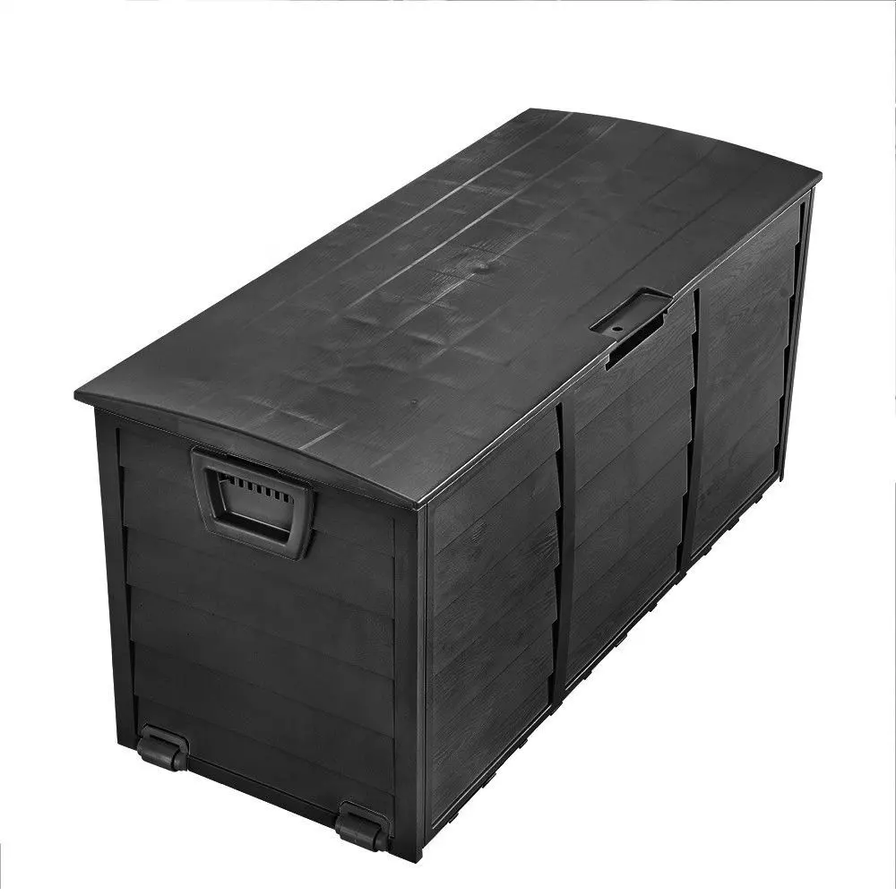 290L Outdoor Garden Plastic Storage Utility kids Toys Chest Cushion Shed Box