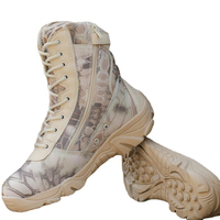 Bottes de combat tactiques noires à lacets avec motif python OEM/ODM