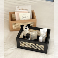 Panier de rangement rectangulaire en bambou et rotin fait main Youlike 2026 avec poignées pour la maison