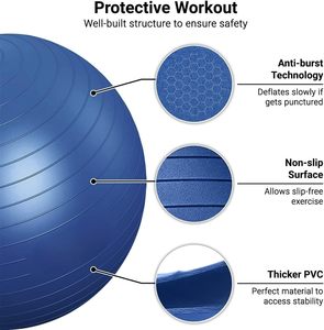 Ballon d'exercice de yoga en PVC de 45 cm, grand, durable, écologique, pour amincissement corporel et équilibre, vente en gros - Product Image 5