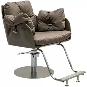 Sillas de Barbero Profesionales Zxm al por Mayor, Sillas de Estilismo con Base y Reposapiés Dorados Giratorios 360 Grados - Product Image 1