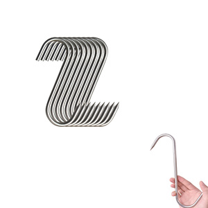 Crochet de <span class=keywords><strong>boucher</strong></span> en acier inoxydable OEM personnalisé avec pointe acérée, finition simple, pour applications industrielles lourdes et minières - Product Image 3